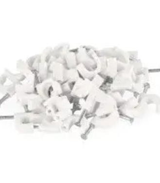 Káblova príchytka 10mm, biela, 50ks