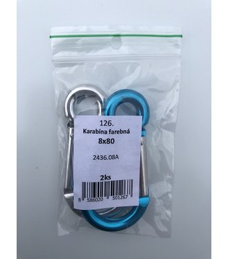 Karabína farebná 8x80mm 2ks/bal.
