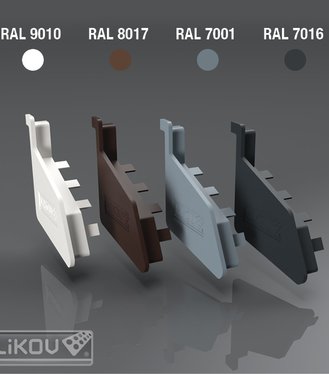 Koncovka balkónová profi PVC antracit 2ks