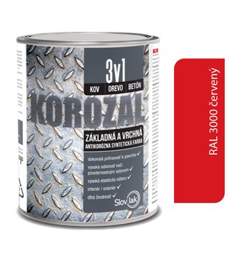 Korozal 3v1 RAL 3000 červený 0,75l