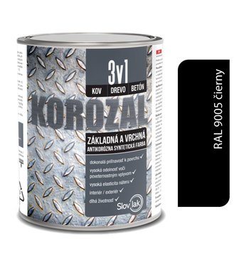 Korozal 3v1 RAL 9005 čierny 0,75l