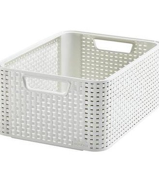 Košík Curver® STYLE2 M, krémový, 38x29x17 cm