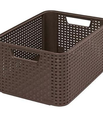 Košík Curver® STYLE2 M, tmavohnedý, 38x29x17 cm