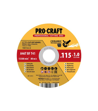 Kotúč rezný Procraft s keramickým zrnom YCD75x1.6