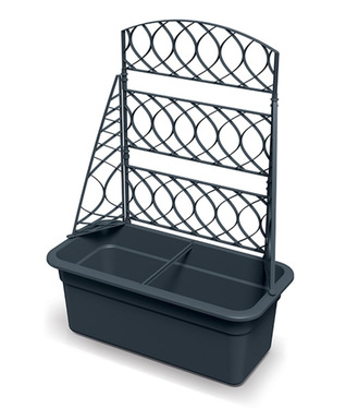 Kvetináč/truhlík UH s pergolou 580x288 mm antracit výška 225/780 mm