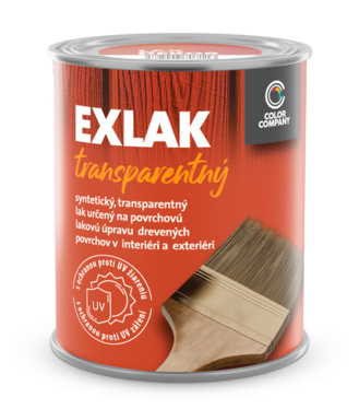 Lak Exlak lesklý - Exteriérový transparentný lak na drevo 2,5l