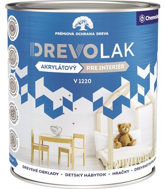 Lak V1220 0001 polomatný - Vnútorný lak na drevo 0,6l
