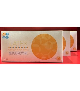 Latex Rukavice nepudrované L 100ks