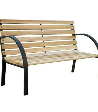 Lavička záhradná drevená EVERILD, 123x54x77cm
