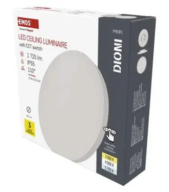 LED prisadené svietidlo DIONI kruhové, biele, 15W, CCT