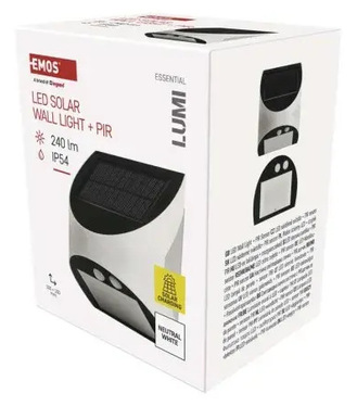 LED solárne svietidlo LUMI so senzorom pohybu, neutrálna biela ZG172S