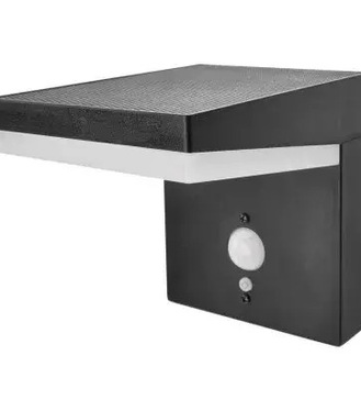 LED záhradné solárne nástenné svietidlo so senzorom súmraku, VEREA, 10,7 × 15,4 × 13 cm