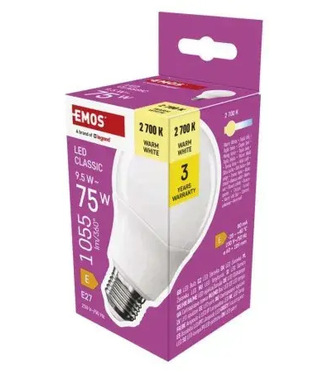 LED žiarovka Classic A60, E27, 9.5 W (75 W) 1055 lm,teplá biela,ZQ5E51