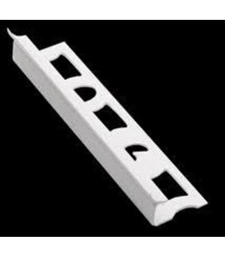 Lišta oblá uzavretá 8mm PVC ľadová biela 270cm