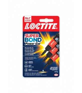 Loctite Super Bond Power Gel mini Trio 3x1g - najsilnejšie sekundové lepidlo na 3 použitia
