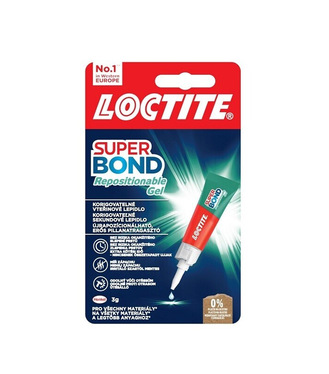 Loctite Super Bond Repositionable Gel 3g - sekundové lepidlo nezlepí prsty