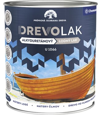 Lodný lak U1066 - Alkyduretánový lesklý transparentný lak na drevo 0,75l