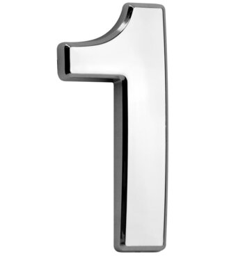 MagicHome Číslo domové `1` 70x100mm strieborné
