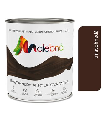 Malebná 0260 tmavohnedá - Vrchná akrylátová pololesklá farba 2,5l
