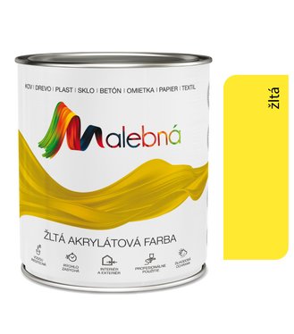 Malebná 0612 žltá - Vrchná akrylátová pololesklá farba 0,7l
