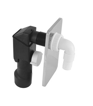 MEREO Sifón práčkový podomietkový, ø 40/50mm, chrómovaný plast (PR7011C)