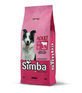 MONGE SIMBA Dog Beef 20kg kompletné suché krmivo pre dospelých psov s hovädzím mäsom