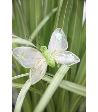 Motýľ zelený závesný dekoračný 12cm