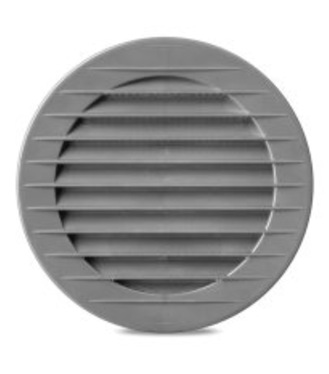 Mriežka vetracia s golierom d60 mm a sieťkou, 4 kusy ,sivá