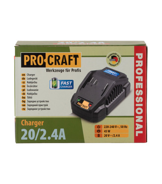 Nabíjačka pre 20 V Li-ion batérie Procraft 20/2.4 A