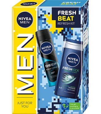 Nivea Men Darčeková kazeta Fesh beat - Sprchovací gél + Deodorant