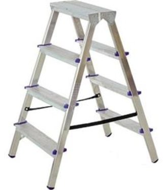 Obojstranný schodíkový rebrík DHR 404, 4+4 stupne