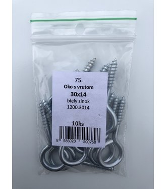 Oko s vrútom 40x16mm zinkovaný 6ks/bal. (ilust.obr.)