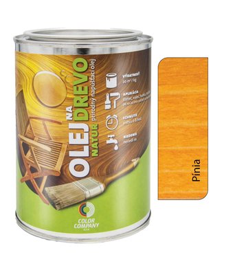 Olej na drevo NATUR pínia 0,5l - prírodný napúšťací olej