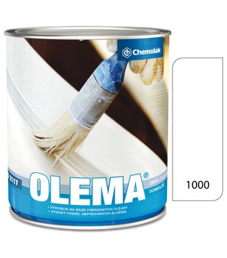 OLEMA O2117 biela 1000, Vrchná olejová farba lesklá 0,6l
