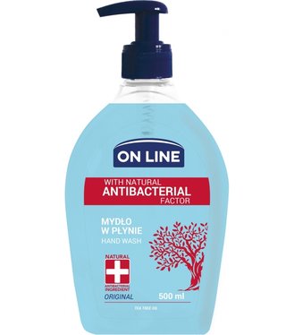 On Line Tekuté mydlo Tea tree s antibakteriálnym dávkovačom Original 500ml