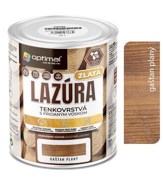Optimal Zlatá lazúra Gaštan 0,6l - tenkovrstvá olejová lazúra s voskami
