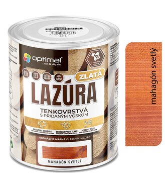 Optimal Zlatá lazúra Mahagón 2,25l - tenkovrstvá olejová lazúra s voskami