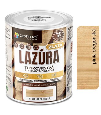 Optimal Zlatá lazúra Pínia 2,25l - tenkovrstvá olejová lazúra s voskami