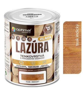 Optimal Zlatá lazúra Teak 2,25l - tenkovrstvá olejová lazúra s voskami