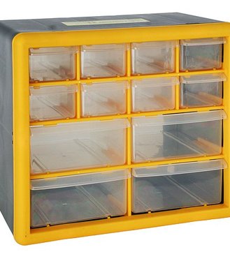 Organizer STREND PRO SBx3045-B, 12 zásuvkový, 265x160x235 mm,