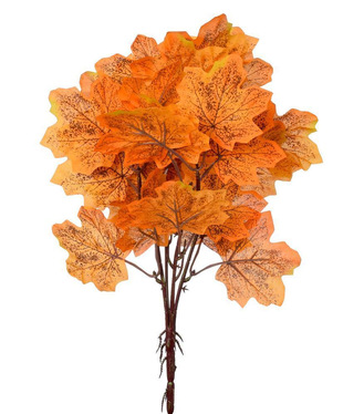 Ozdoba zapichovacia konár jesenné lísite javor 39cm oranžová