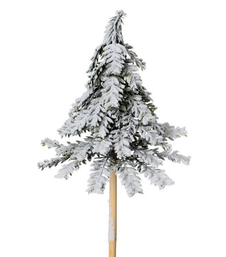 Ozdoba zapichovacia stromček zasnežený 25cm
