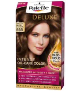 Palette Deluxe Farba na vlasy č.555 Žiarivý zlatý karamel 50ml