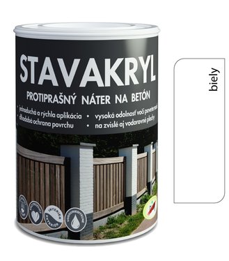 PAM Stavakryl biela - protiprašná farba na betón 7kg