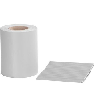 Páska Strend Pro EUROSTANDARD 190mm L-35m tieniaca sivá krycia na plotové panely s 20 klipsami 450g/m2 PVC RAL7040