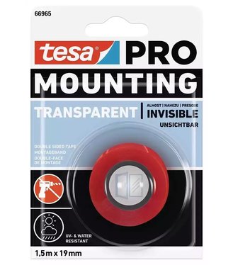 Páska tesa PRO 66965 montaž.priehladná 1,5mx19mm( červená/ gel.)