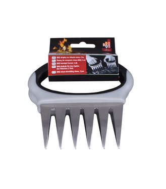 Pazúre na mäso BBQ s protišmykovou rukoväťou 2ks 12x13x3cm