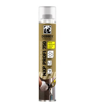 Pena nizkoexpanzna 750ml NXP PROFI bez vlhčenia,pištoľová Debbex