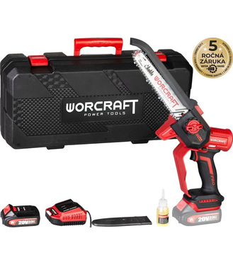 Píla Worcraft CHS-S20LiBDM ShareSYS bezuhliková 20V Li-ion, 8` reťaz mini reťazová, SET v kufri
