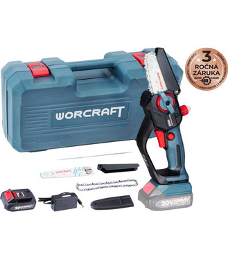 Píla Worcraft Home CHS-S20LiBCM ShareSYS, 20V Li-ion, 4` reťaz, BRUSHLESS, mini reťazová + EXTRA 6` reťaz a lišta, SET v kufri